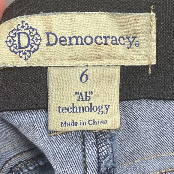 DEMOCRACY AB Womens SIZE 6 MID RISE DARK WASH Skinny BLUE DENIM JEANS STRETCH - Picture 3 of 4